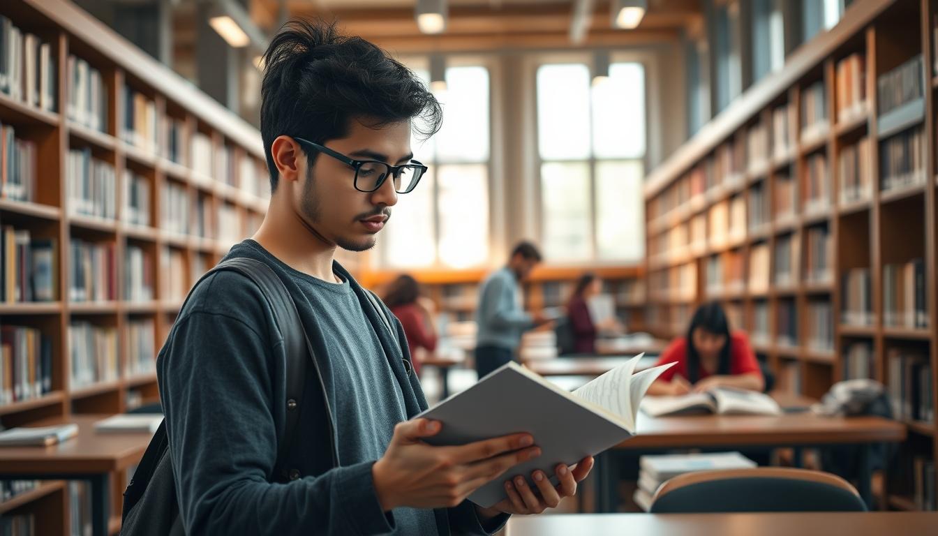 Student using a study guide to organize academic notes