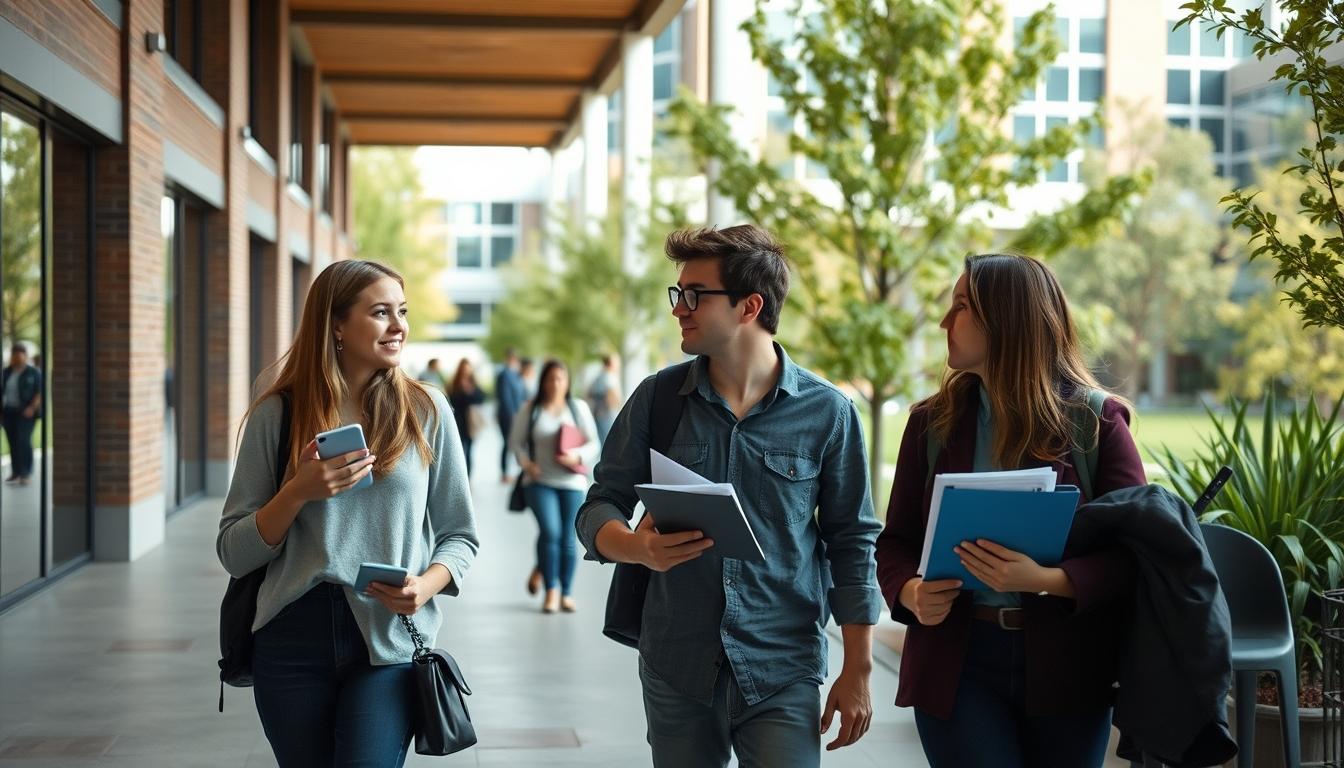 Students collaborating in study space